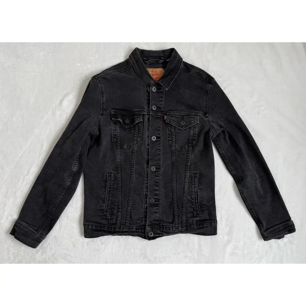 Levi's Black Denim Trucker Jacket - Picture 1 of 12